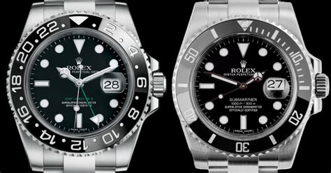 black rolex gmt vs submariner